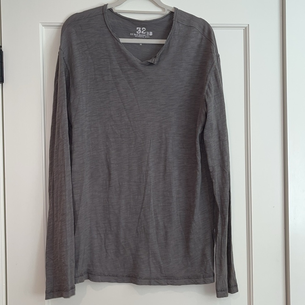 32 Bar Blues Long Sleeve Tee Shirts Medium Gray